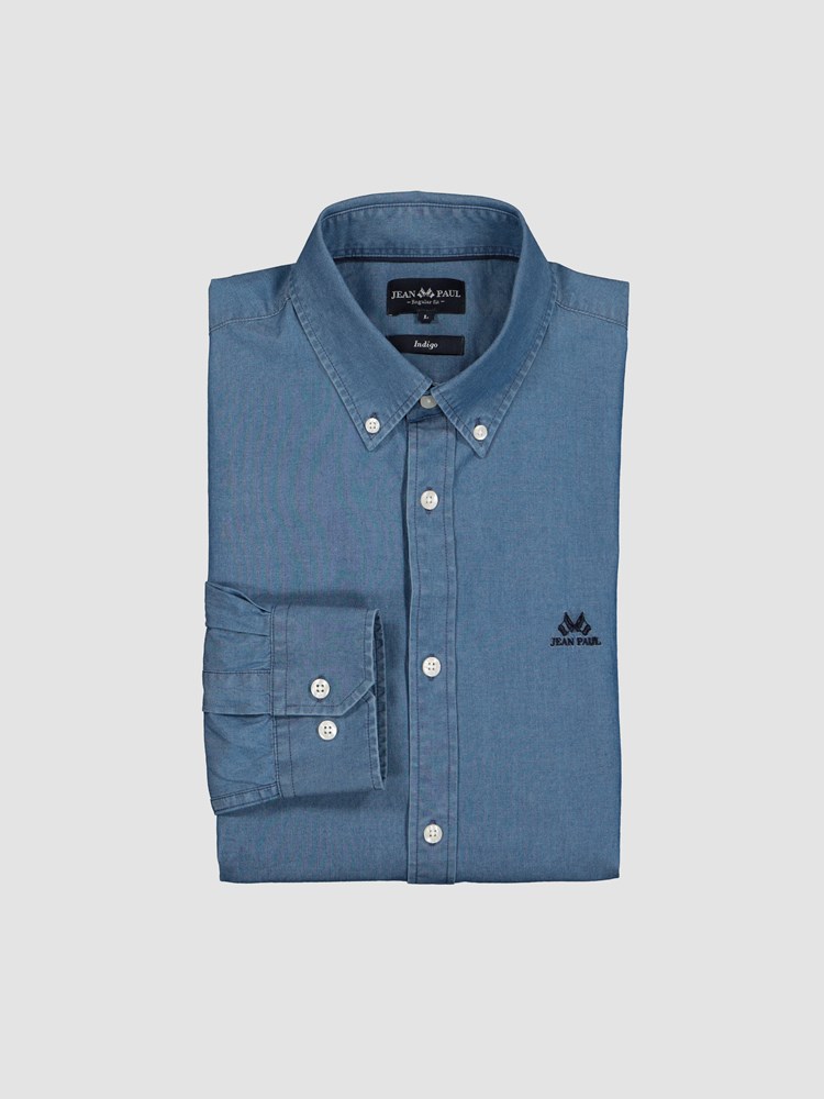 Anton indigo shirt - regular fit 7245955_JEAN PAUL_S21_ANTON INDIGO SHIRT_7_D05_BLÅ_999_-front_32877.jpg_