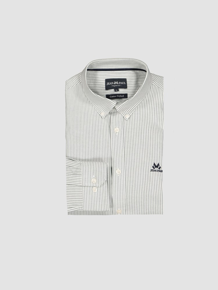 Oxford stripet skjorte - Regular Fit 7503532_GOH-JEANPAUL-S23-Front_3792.jpg_Front||Front
